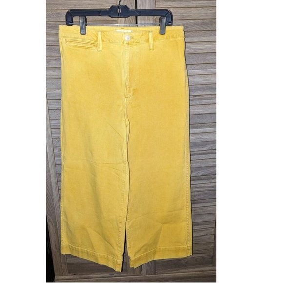 Madewell Emmett Wide-Leg Crop Pants in Greek Gold - Picture 5 of 11